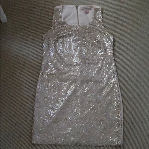 Gold Sequin Shift Dress